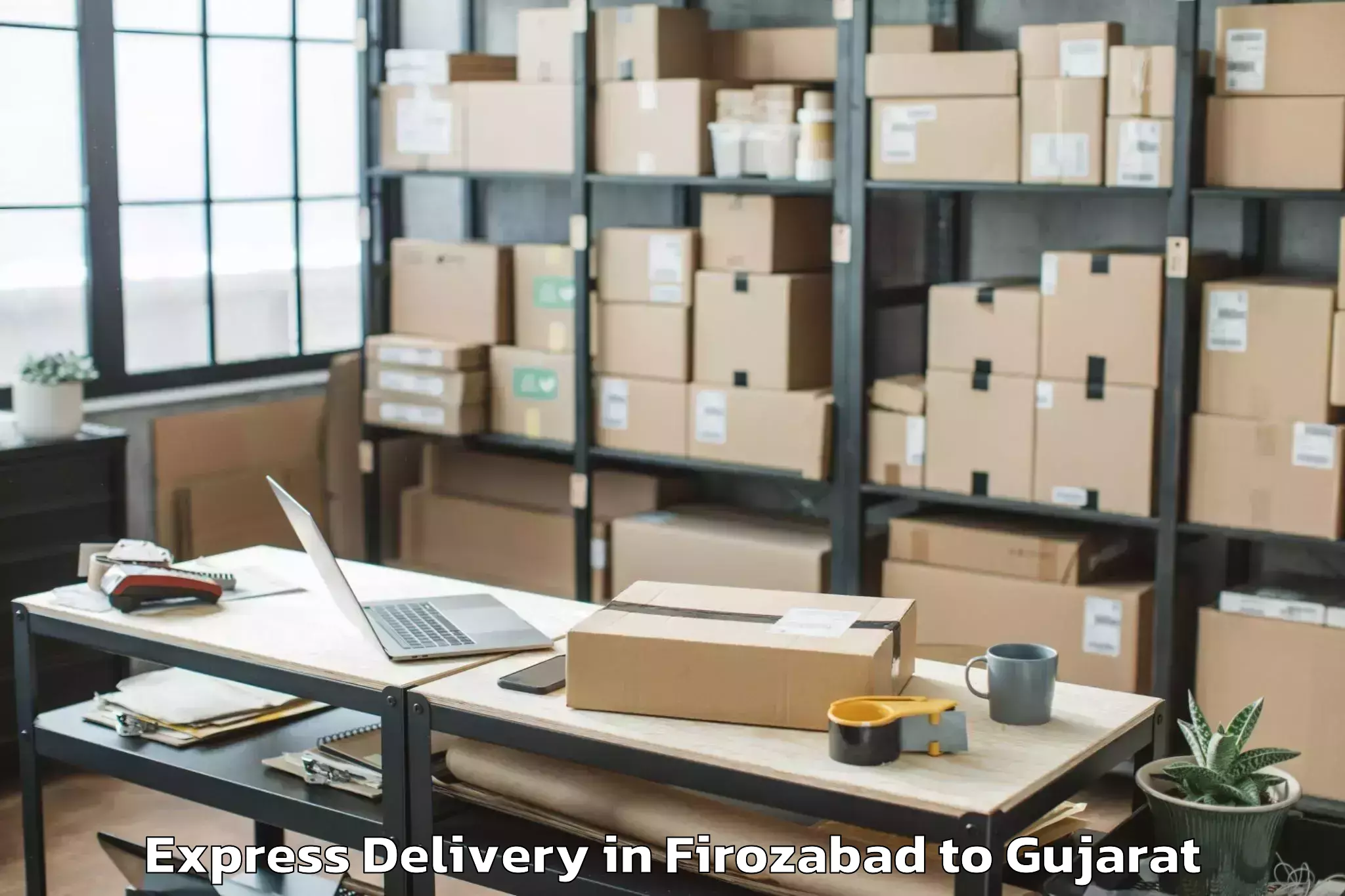 Book Firozabad to Halvad Express Delivery Online